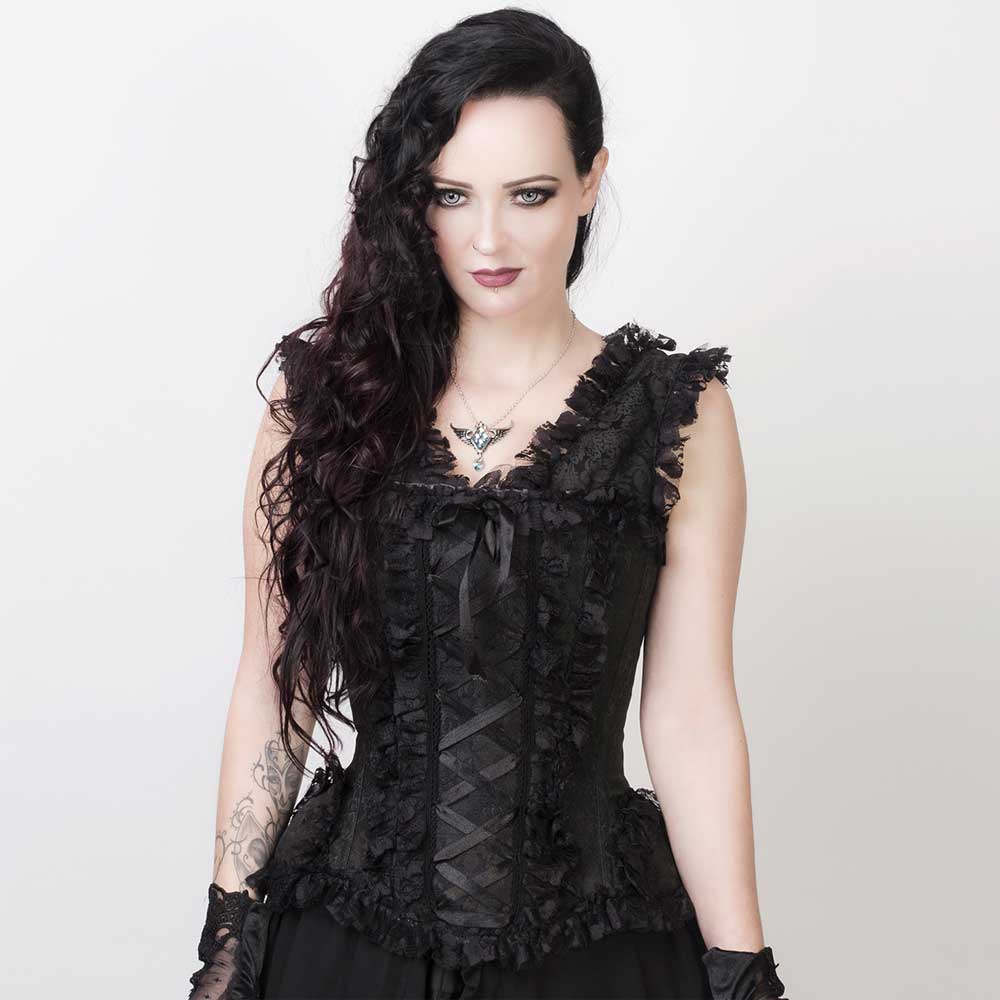 Attitude Corsets - Lahelin Overbust korset - Zwart